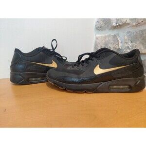 Nike Air Max 90 Ultra 2.0 Essential in black, metallic gold Men’s Size 10.5